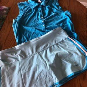 Blue and grey tennis outfit Nike